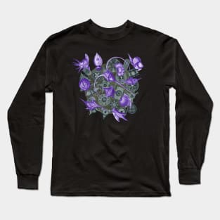 Ernst Haeckel Purple Peridinea on Cerulean  Diatoms Long Sleeve T-Shirt